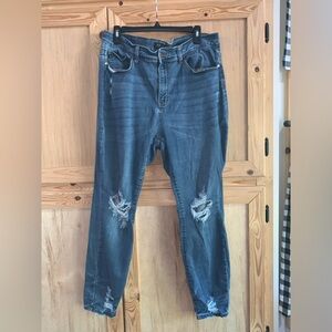 Judy Blue Los Angeles blue denim distressed jeans size 20W
